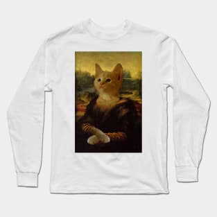 Mona Lisa Kitten Long Sleeve T-Shirt